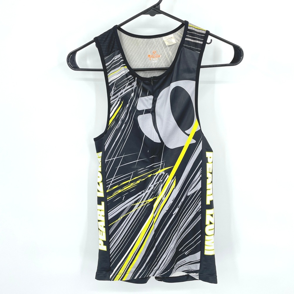 Pearl Izumi Elite Cycling Tank S Black Neon Zip‎ Performance Core Sport Tri